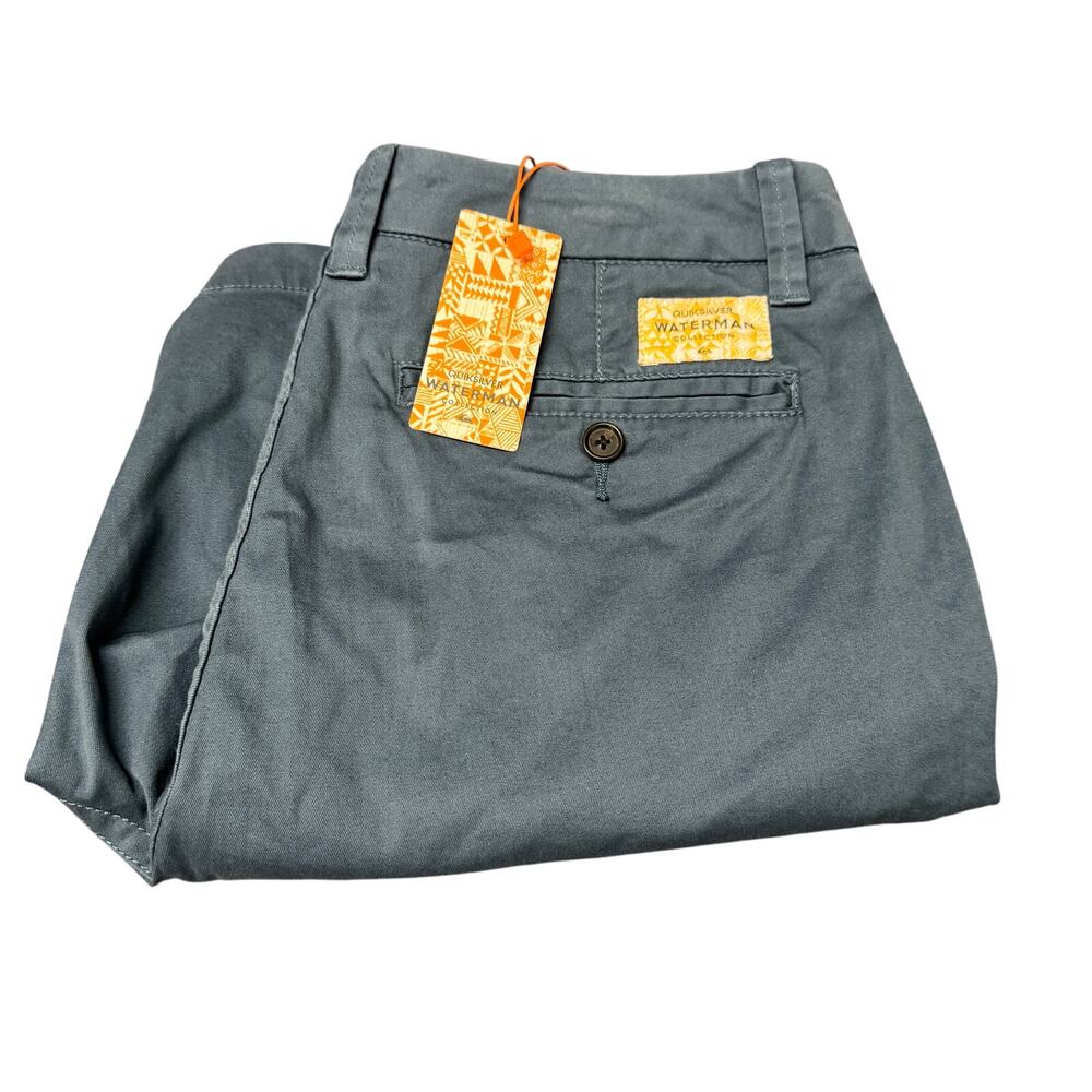 Quiksilver Shorts Mens 30 (31x8.5‎ ACTUAL) Blue Waterman Collection Chino NEW